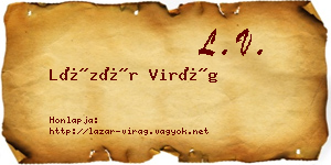 Lázár Virág névjegykártya